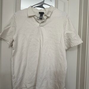 H&M Off-White Short-Sleeve Polo
